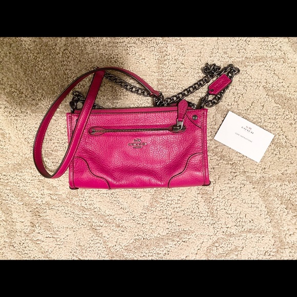 SOLD NEW Pink Leather Coach purse - Picture 3 of 3